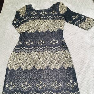 Grey formal lace dress!